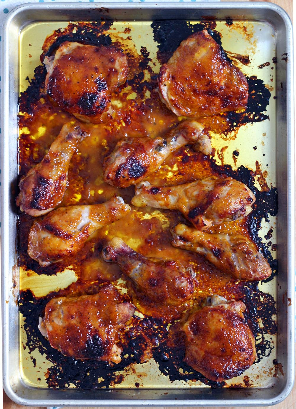 Baked Bbq Chicken
 Two Ingre nt Crispy Oven Baked BBQ Chicken