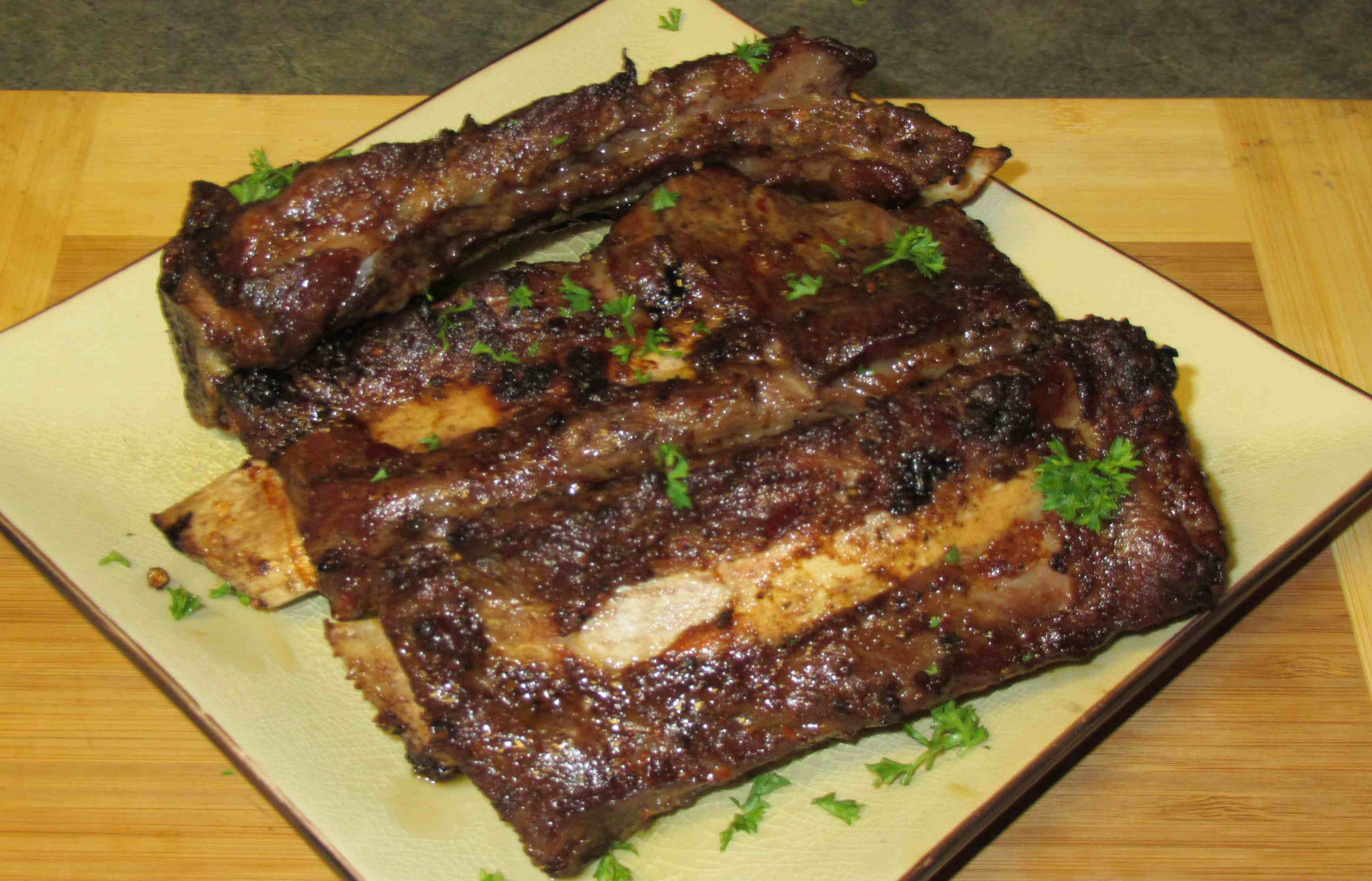 Baked Beef Ribs
 Experiment Oven ‘Barbecued’ Beef Ribs – Sybaritica