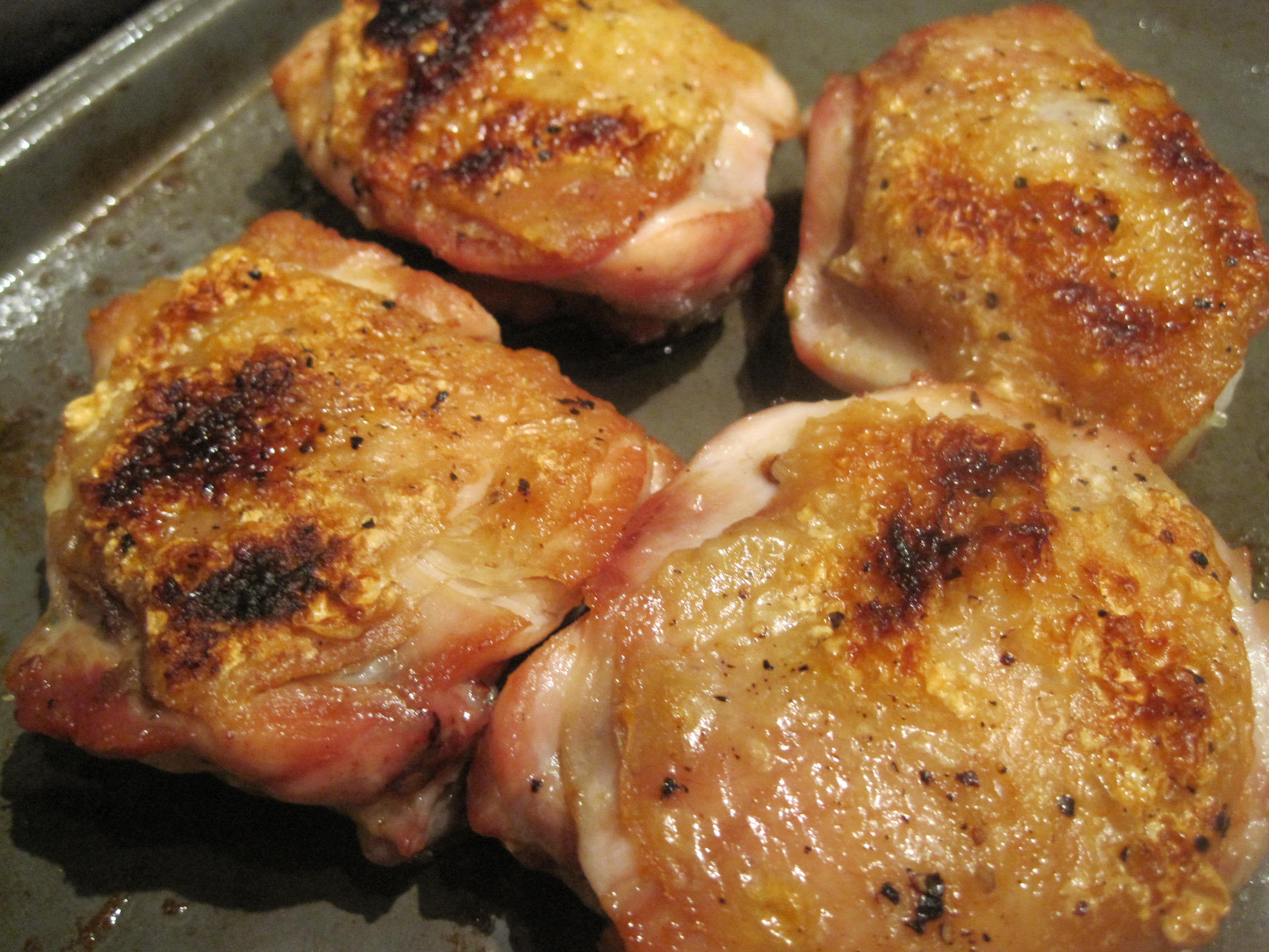 Baked Bone In Chicken Thighs
 Oven Roasted Chicken Thighs With really crispy skin