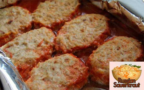 Baked Breaded Chicken Cutlets
 Baked Chicken Cutlets Recipe with Sauerkraut