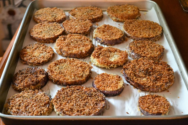 Baked Breaded Eggplant
 baked breaded eggplant slices