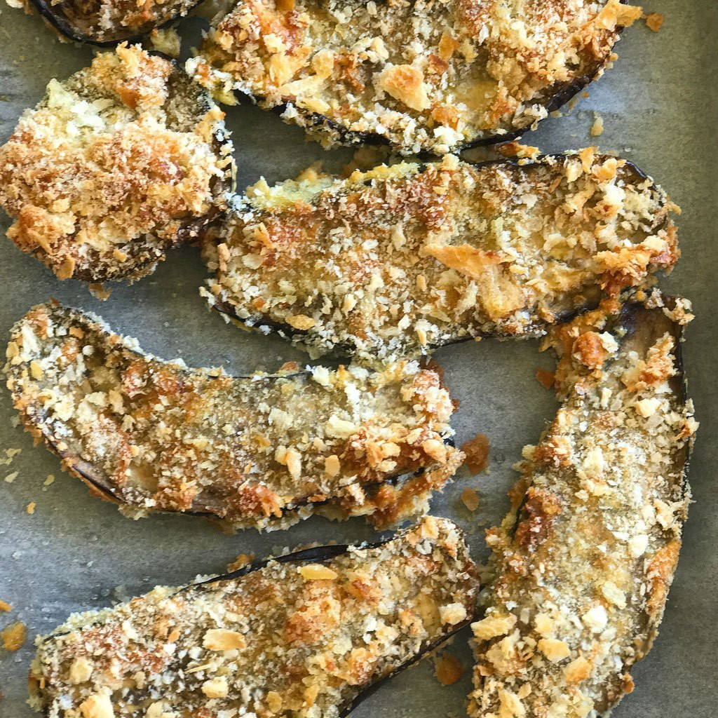 Baked Breaded Eggplant
 Breaded Eggplant Baked in Oven