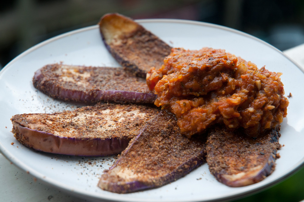 Baked Breaded Eggplant
 Flax Breaded Baked Eggplant Marinara