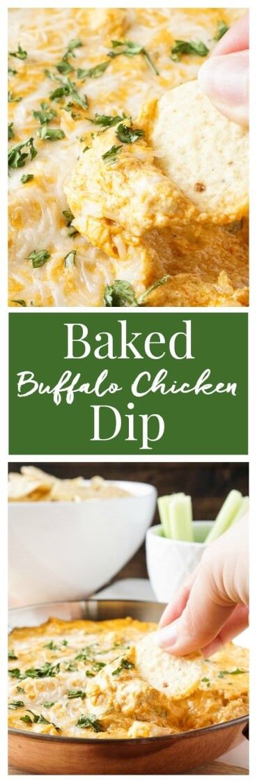 Baked Buffalo Chicken Dip
 This Baked Buffalo Chicken Dip is made with real cream and