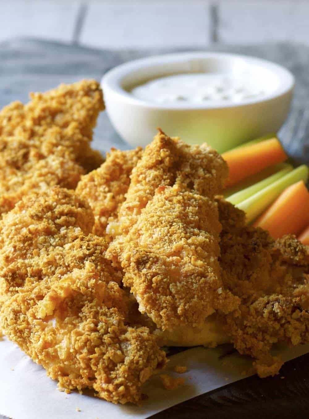 Baked Buffalo Chicken Tenders
 Crispy Baked Buffalo Chicken Tenders Pinch and Swirl