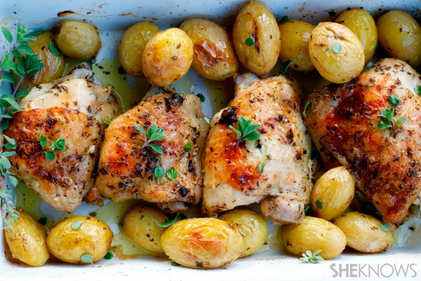 Baked Chicken And Potatoes
 Lemon herb chicken and potatoes