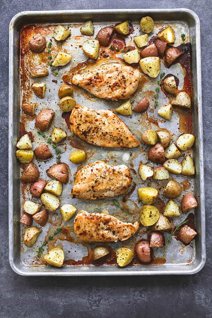Baked Chicken And Potatoes
 Baked Buttery Herb Chicken & Potatoes