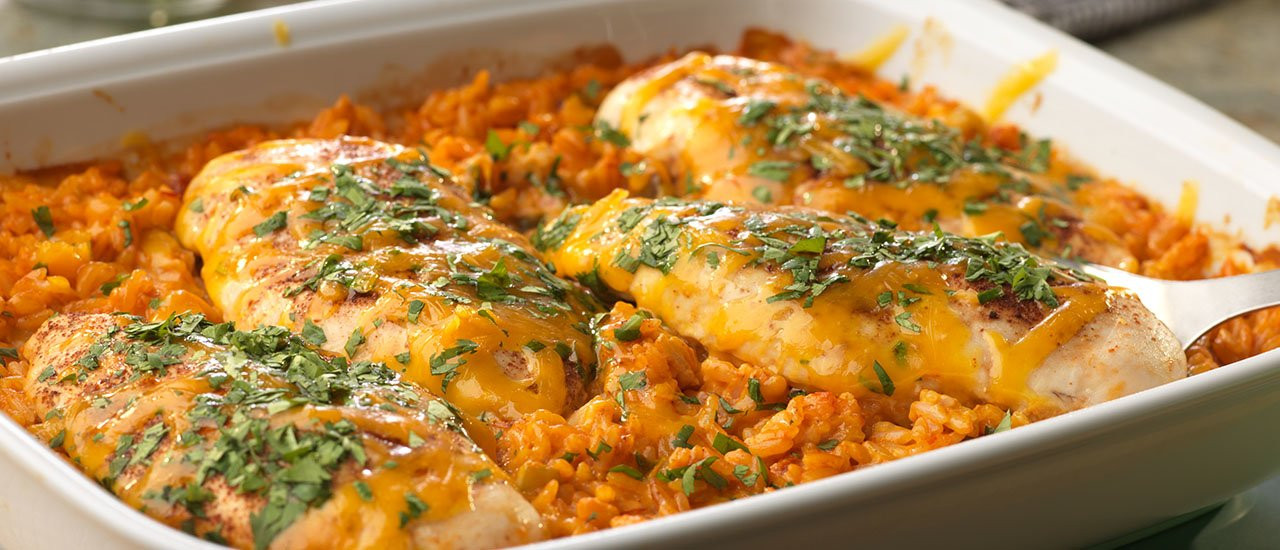 Baked Chicken And Rice Recipes
 Cheesy Salsa Baked Chicken and Rice