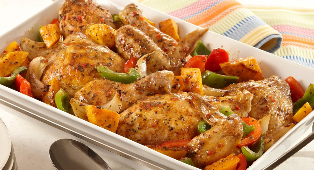 Baked Chicken And Vegetables
 oven grilled chicken and ve ables