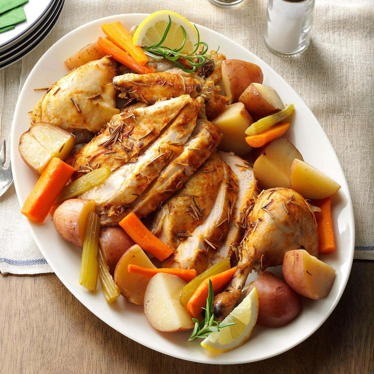 Baked Chicken And Vegetables
 Slow Roasted Chicken with Ve ables Recipe