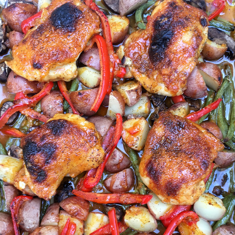Baked Chicken And Vegetables
 Sweet Fire Chicken and Ve ables