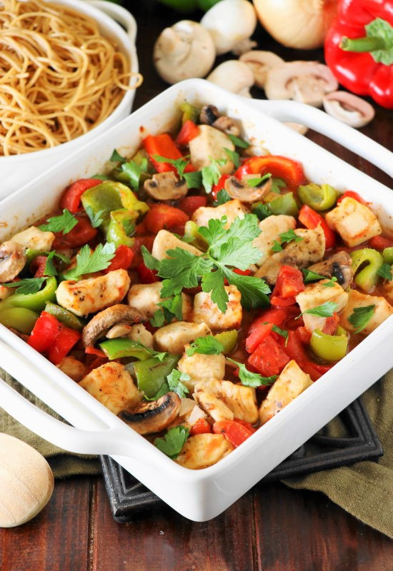 Baked Chicken Cacciatore
 Easy Baked Chicken Cacciatore