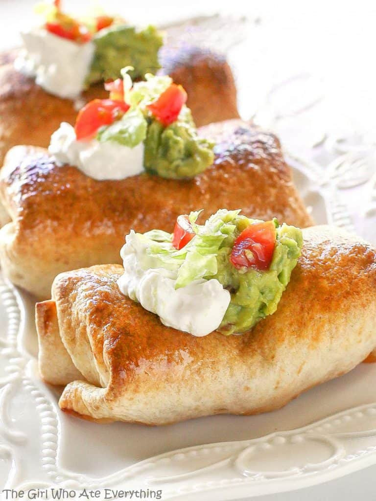 Baked Chicken Chimichangas
 Baked Chicken Chimichangas