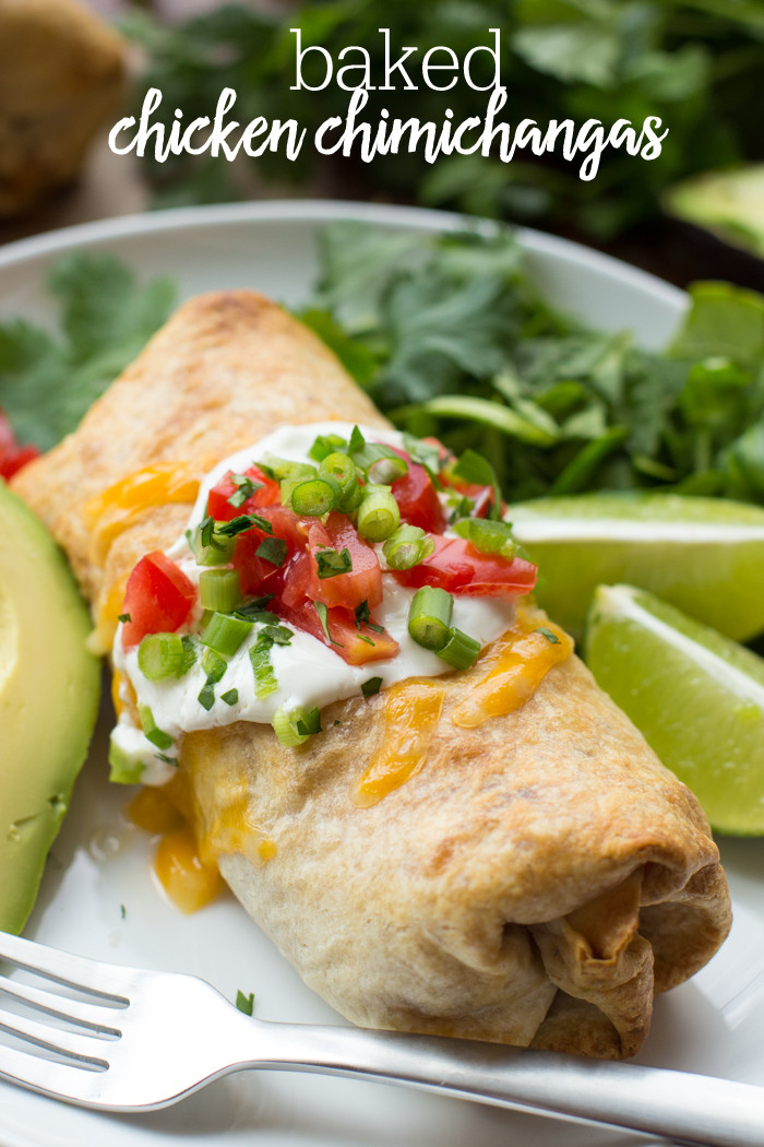 Baked Chicken Chimichangas
 BEST Chicken Chimichanga recipe