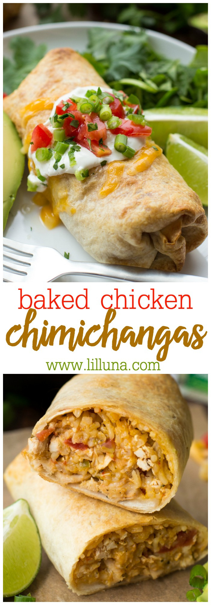 Baked Chicken Chimichangas
 BEST Chicken Chimichanga Recipe