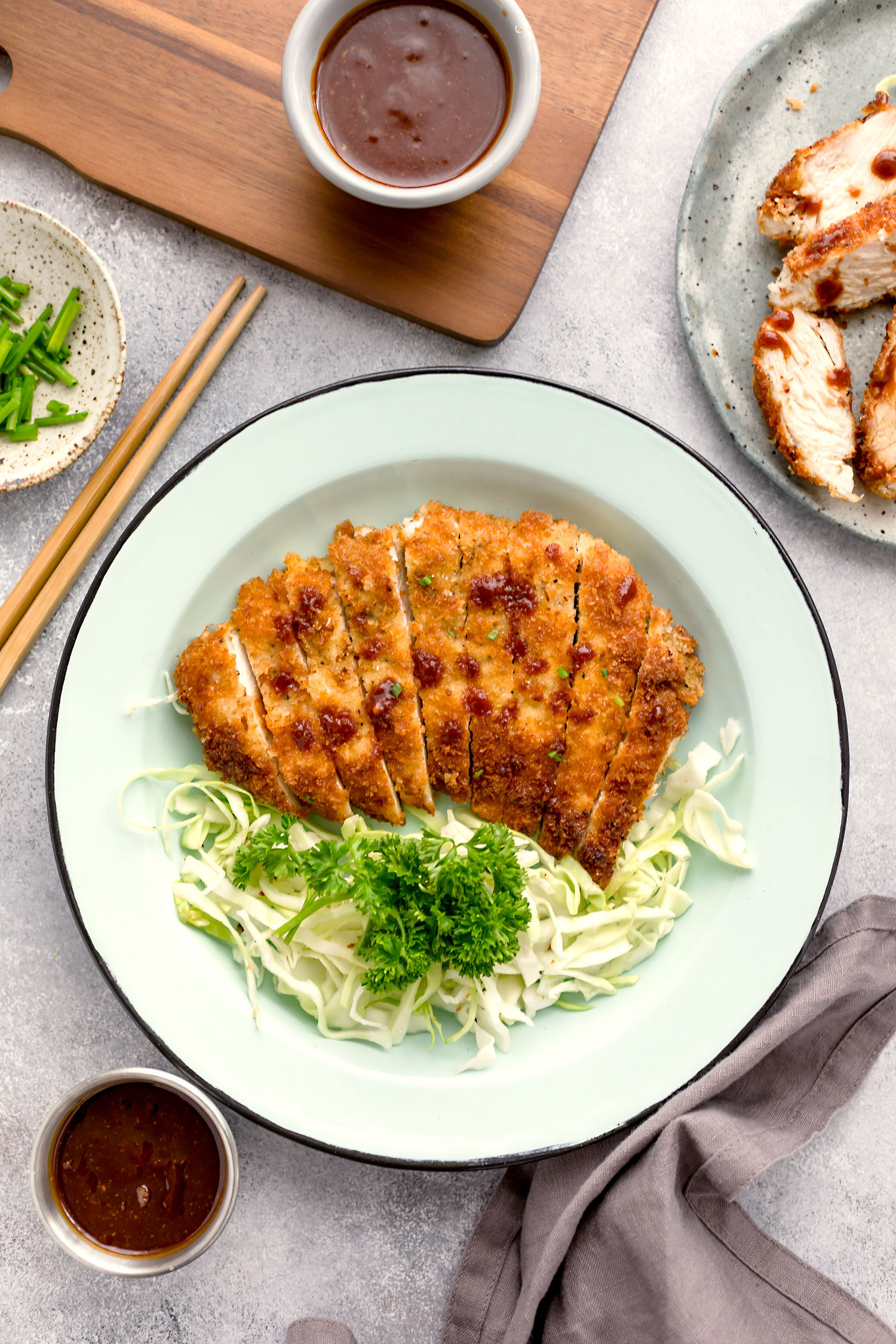 Baked Chicken Katsu
 chicken katsu no breadcrumbs