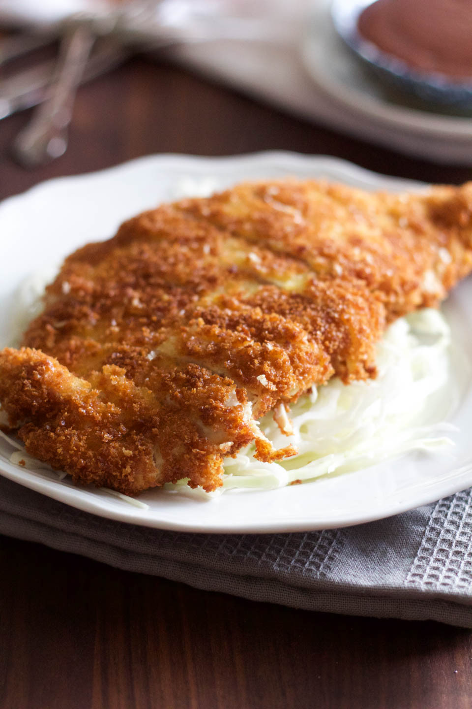 Baked Chicken Katsu
 Chicken Katsu not just baked