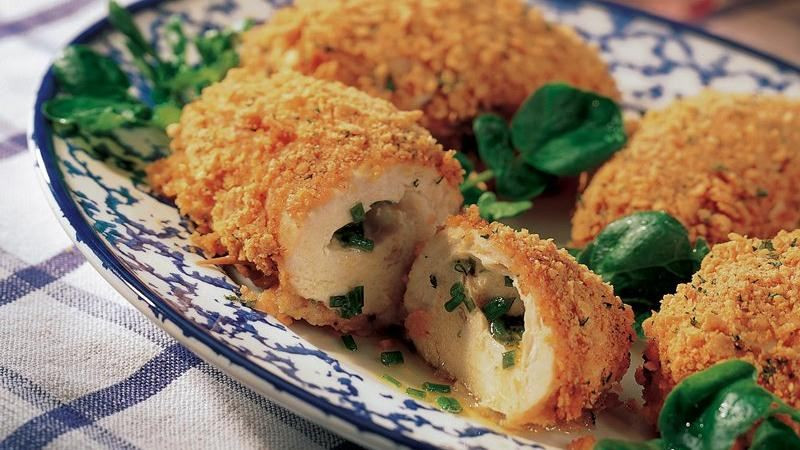 Baked Chicken Kiev
 Garlic Chicken Kiev recipe from Betty Crocker