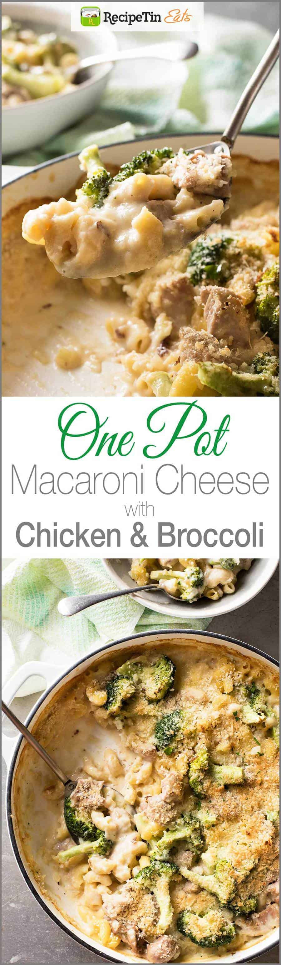 Baked Chicken Mac And Cheese
 Baked Macaroni Cheese with Chicken & BROCCOLI e Pot