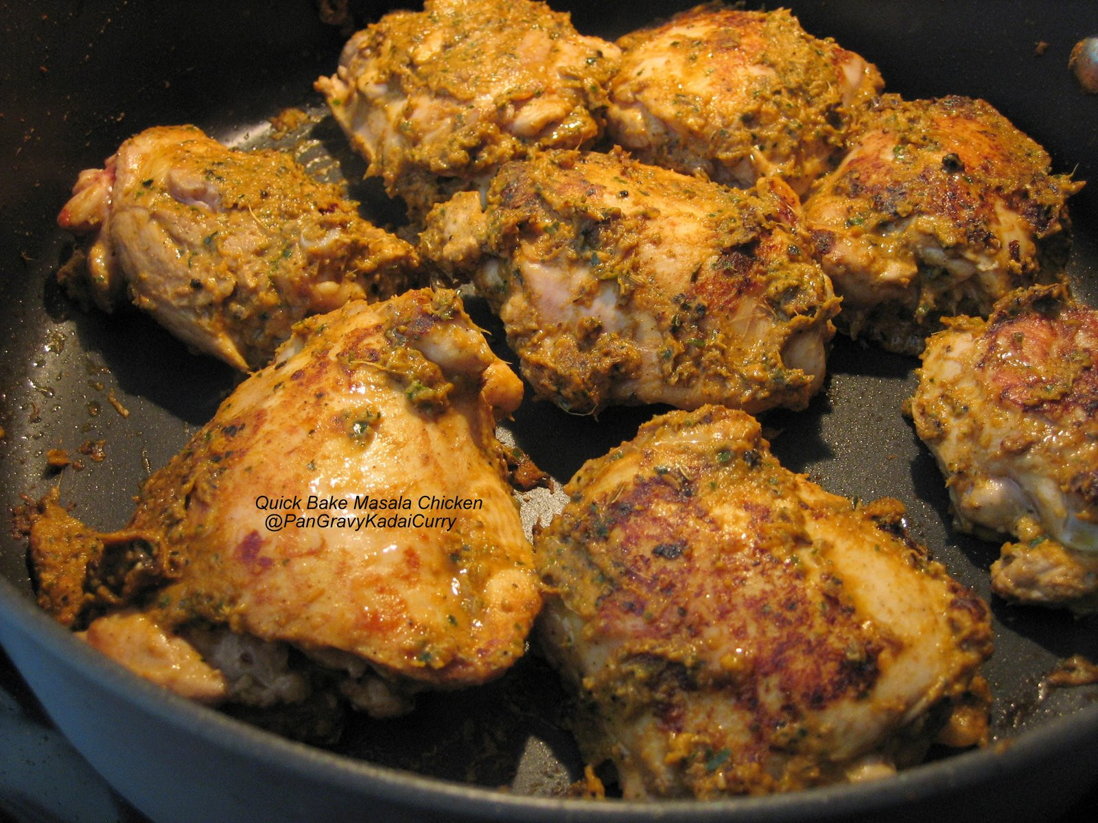 Baked Chicken Pieces
 Pan Gravy Kadai Curry RecipeReplica Quick Bake "Masala
