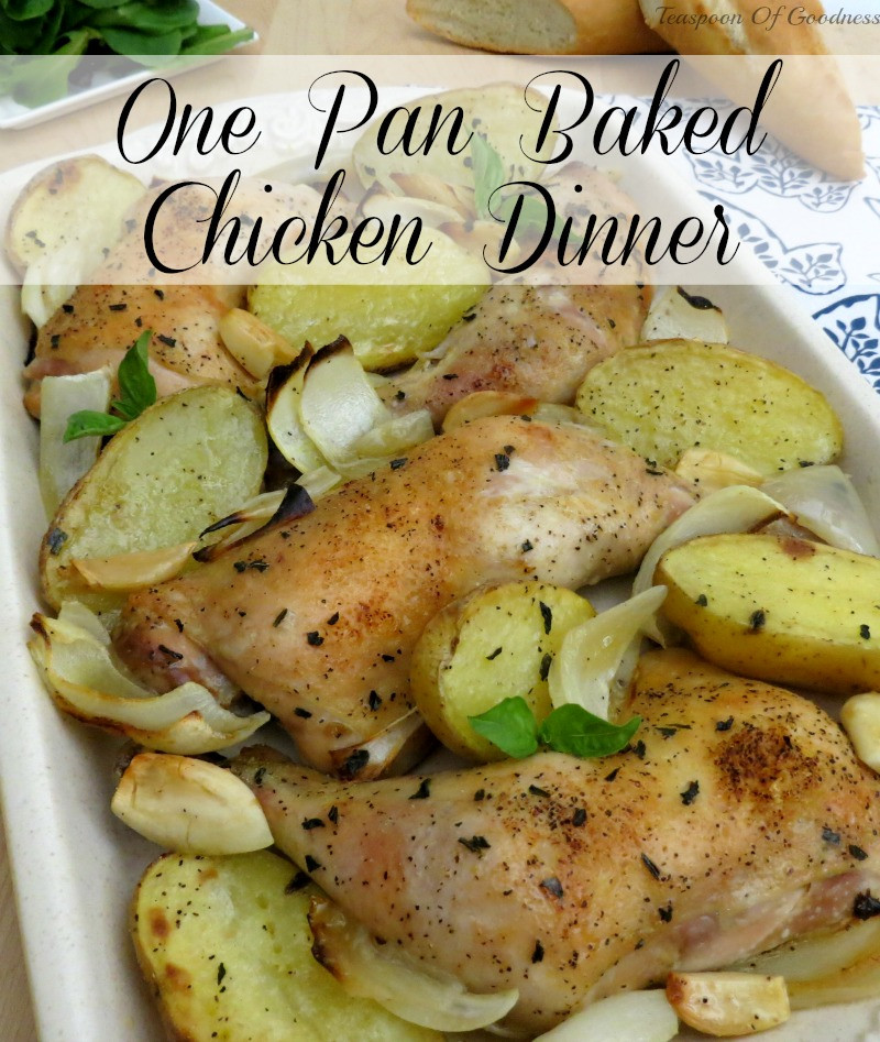 Baked Chicken Recipes For Dinner
 e Pan Baked Chicken Recipe Teaspoon Goodness