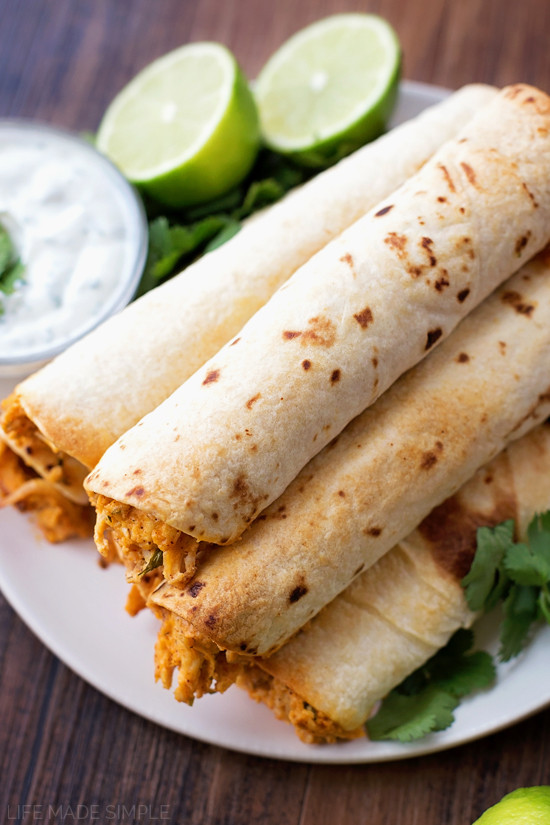 Baked Chicken Taquitos
 Creamy Oven Baked Chicken Taquitos Life Made Simple