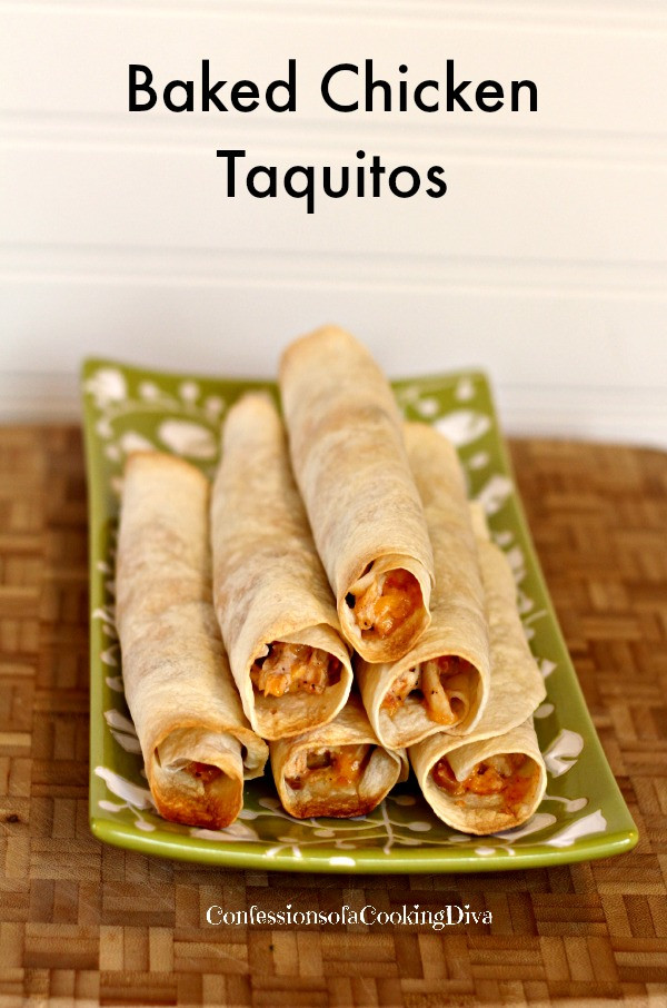 Baked Chicken Taquitos
 baked chicken taquitos Confessions of a Cooking Diva