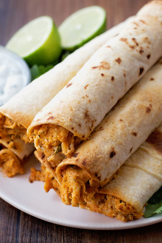 Baked Chicken Taquitos
 Creamy Oven Baked Chicken Taquitos Life Made Simple