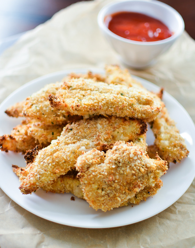 Baked Chicken Tender Recipes
 Parmesan and Cashew Crusted Baked Chicken Tenders
