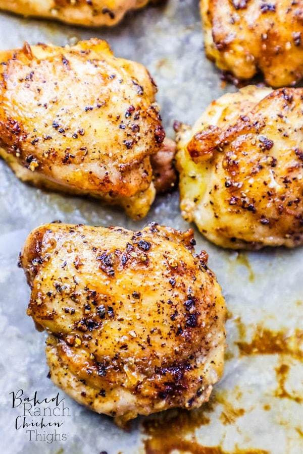 Baked Chicken Thigh Recipe
 The Best Easy Baked Ranch Chicken Thighs Recipe