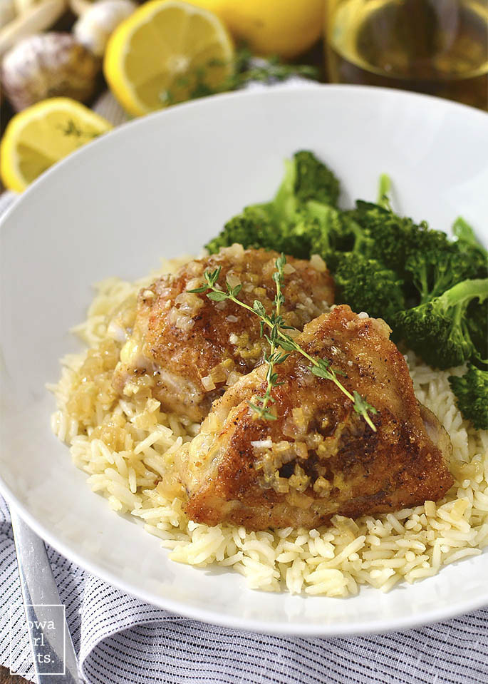 Baked Chicken Thighs And Rice
 Pan Roasted Chicken Thighs and Rice Iowa Girl Eats