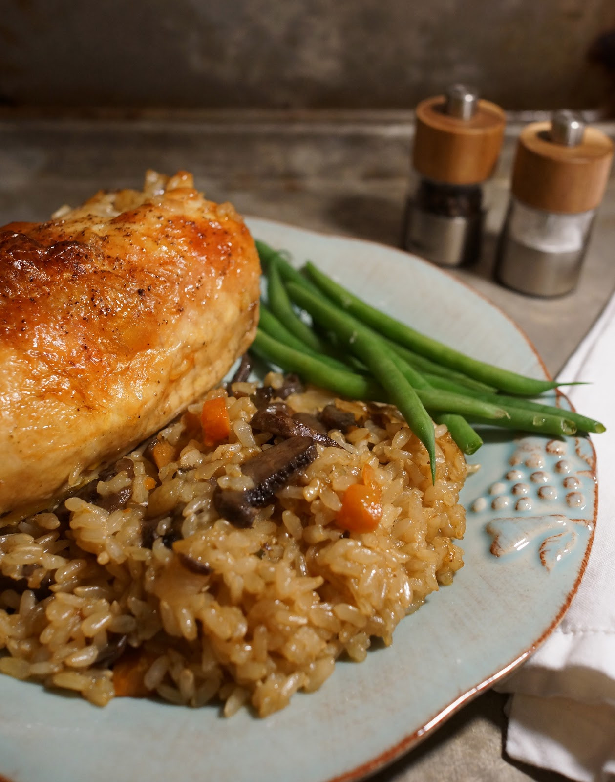 Baked Chicken Thighs And Rice
 baked chicken thighs and rice with cream of mushroom soup