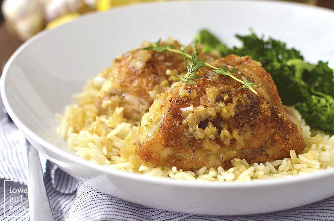 Baked Chicken Thighs And Rice
 Pan Roasted Chicken Thighs and Rice Iowa Girl Eats