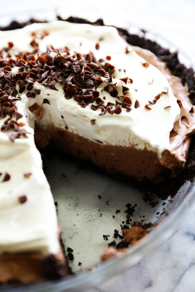 Baked Chocolate Pie
 no bake chocolate mousse pie