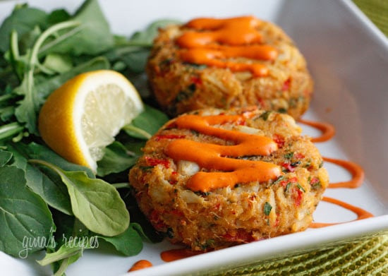 Baked Crab Cakes
 Baked Lump Crab Cakes with Red Pepper Chipotle Lime Sauce