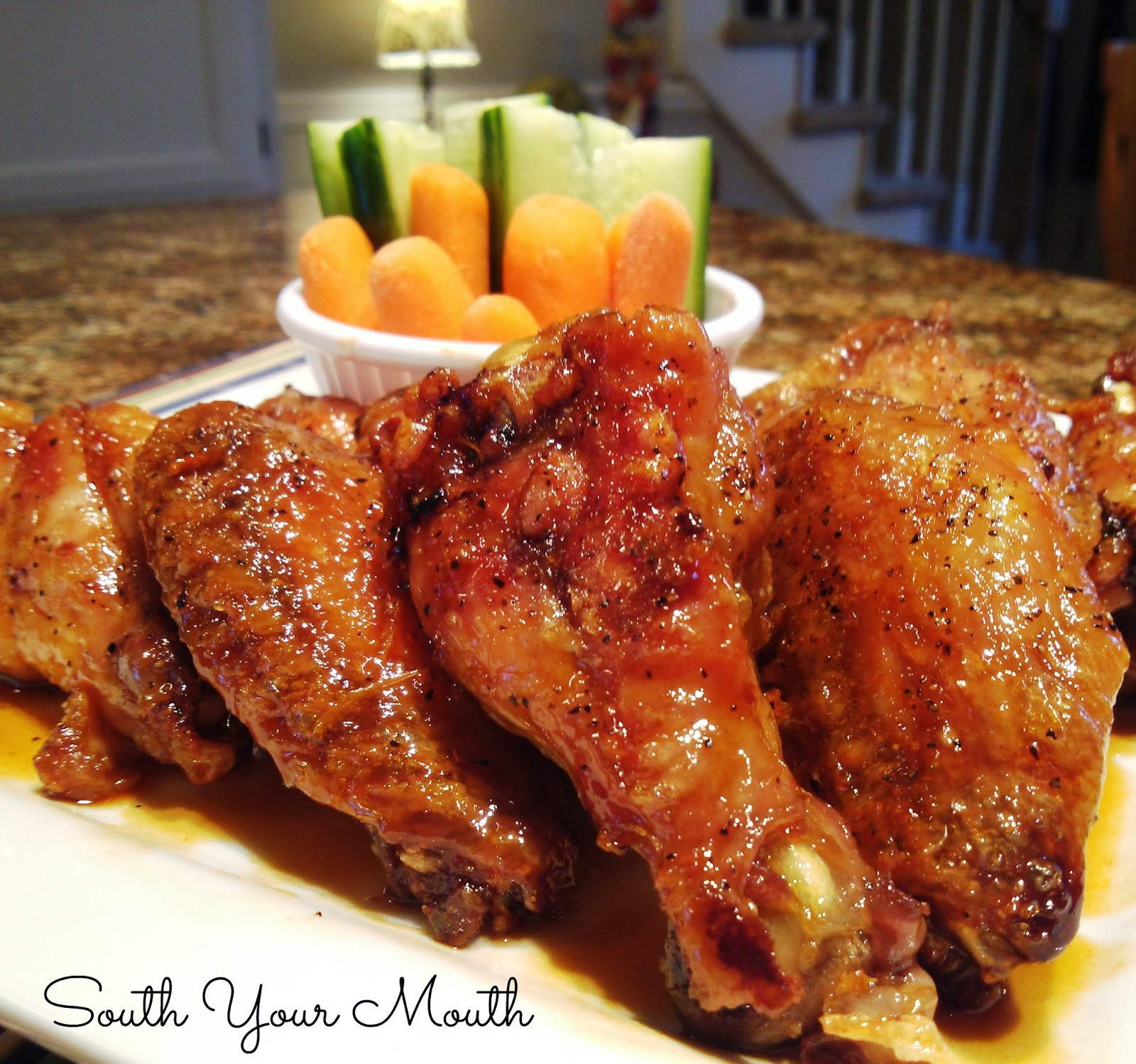 Baked Crispy Chicken Wings
 South Your Mouth Crispy Baked Chicken Wings with Sweet