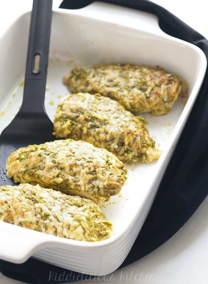 Baked Dinner Ideas
 Baked pesto parmesan chicken by Kid licious Kitchen