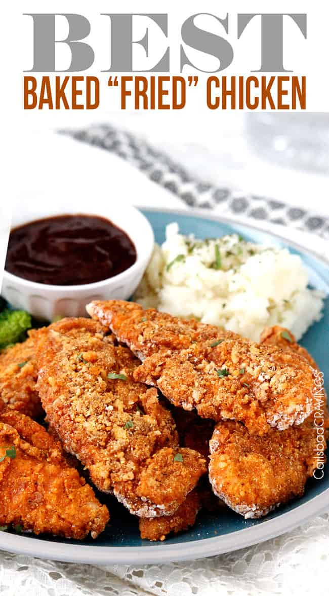 Baked Fried Chicken
 BEST EVER Crispy Oven Fried Chicken Video Carlsbad