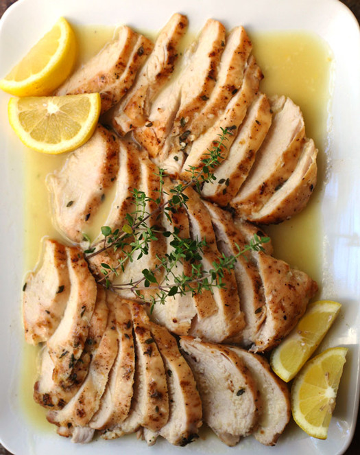 Baked Lemon Chicken Breast
 Lemon Roasted Chicken Breasts with Thyme and Pasta