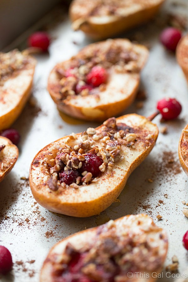 Baked Pear Dessert
 Baked Pears with Honey Cranberries and Pecans