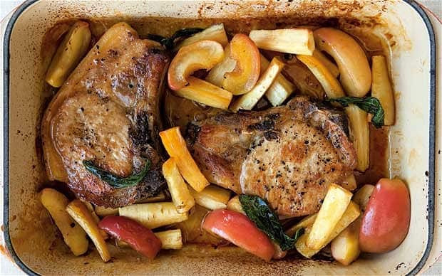 Baked Pork Chops With Apples
 Tray baked pork chops with apples and parsnips Telegraph