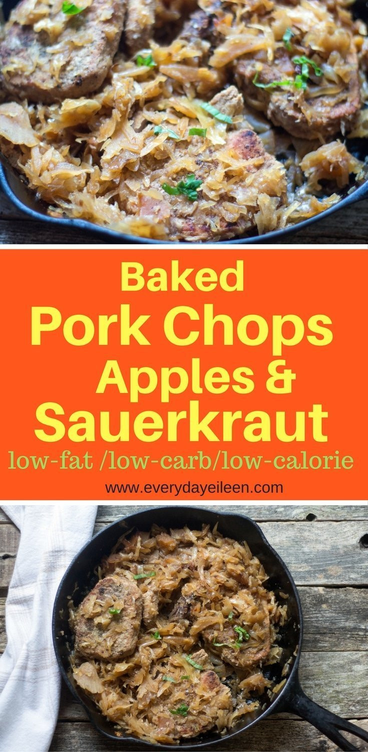 Baked Pork Chops With Apples
 Baked Pork Chops with Apples and Sauerkraut Everyday Eileen