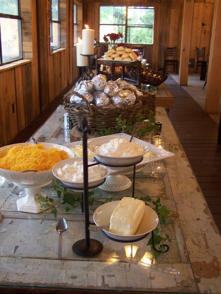 Baked Potato Bar Ideas
 Love this potato bar idea like this room ed