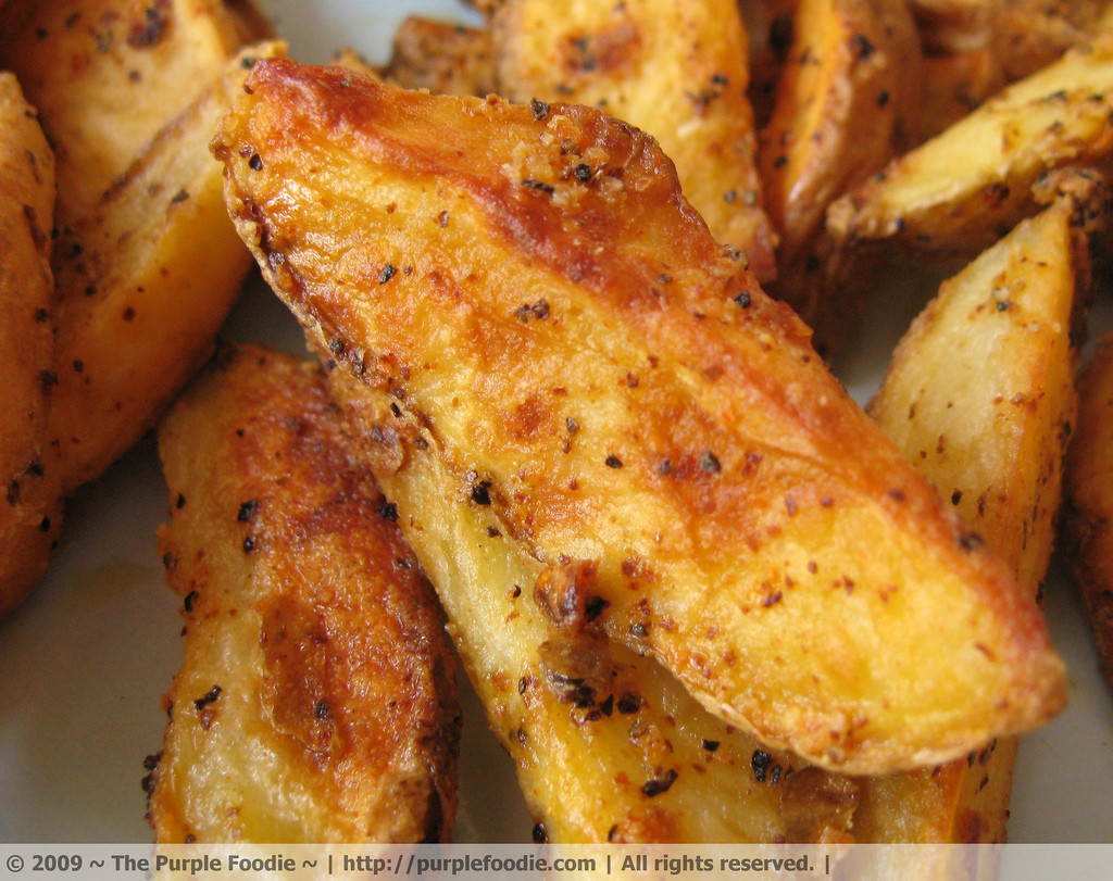 Baked Potato Fries
 Garlicky Baked Fries • Purple Foo