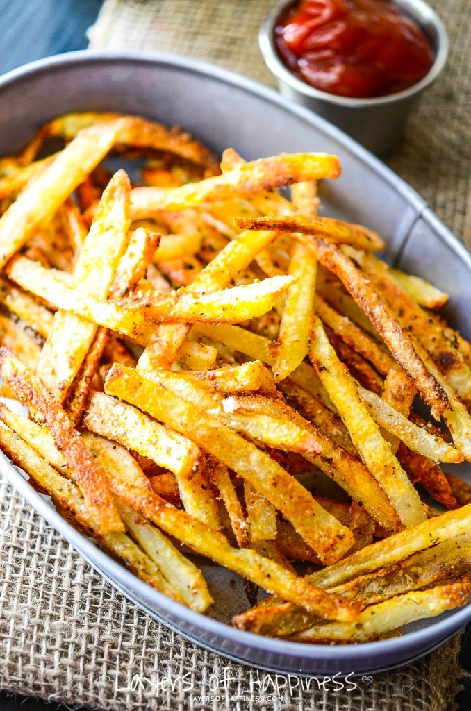 Baked Potato Fries
 Extra Crispy Oven Baked French Fries Layers of Happiness