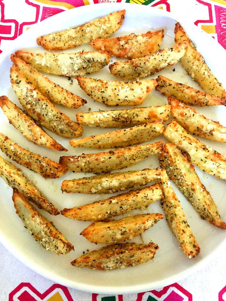 Baked Potato Fries
 Oven Baked Garlic Parmesan Potato French Fries Recipe