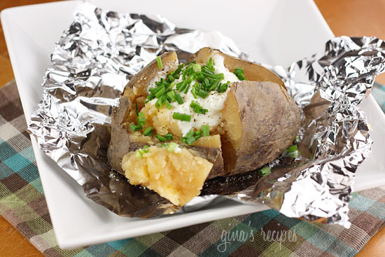 Baked Potato In Foil
 bbq baked potato in foil