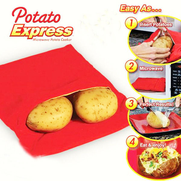 Baked Potato In Microwave Ziplock Bag
 Microwave Baked Potato Cooking Bag Potato Express Washable