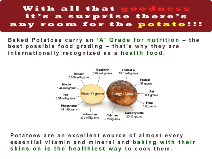 Baked Potato Nutrition
 baked potato nutrition