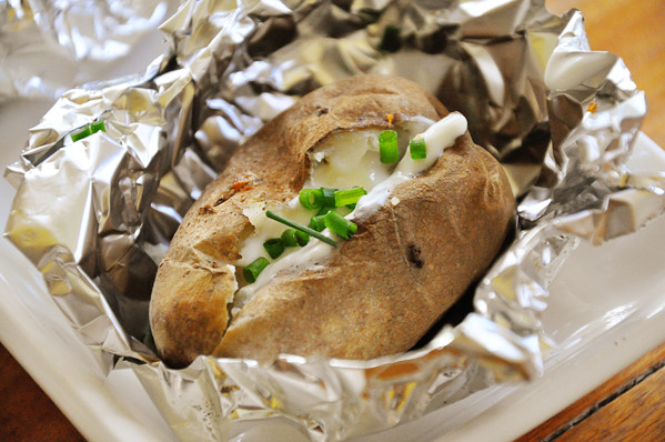 Baked Potato On The Grill
 Baked Potatoes on the Barbecue — Living Lou
